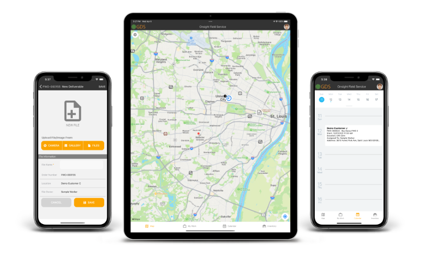 OnSIGHT Field Service Management - NetSuite Dashboard Mobile View